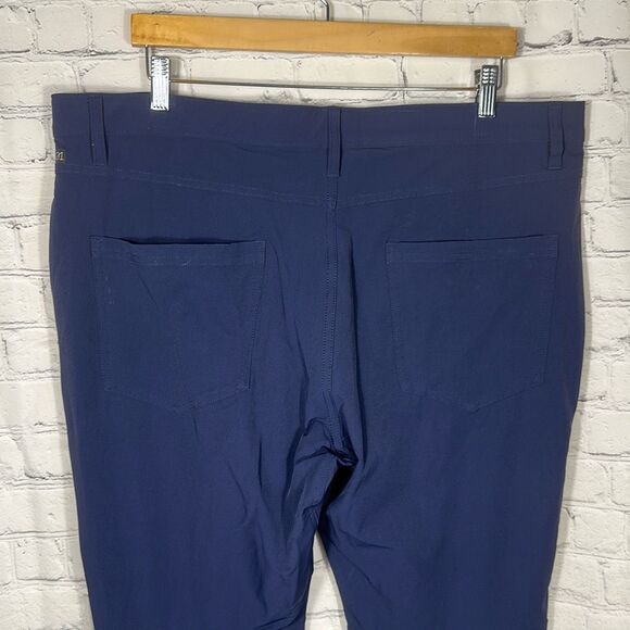 01.Algo Pants Mens 38 Blue Golf Chino Performance Stretch Nylon - Picture 6 of 11